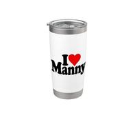 AMO EL NOMBRE DE CORAZÓN MANNY EN UNA TEE Vaso térmico de acero inoxidable de doble pared
