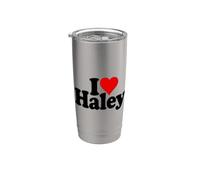AMO EL NOMBRE DE HEART HALEY EN UNA TEE Vaso térmico de acero inoxidable de doble pared