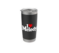 AMO EL NOMBRE DE MELODIA DEL CORAZÓN EN UNA TEE Vaso térmico de acero inoxidable de doble pared