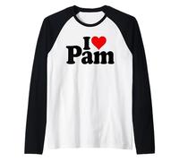 AMO EL NOMBRE DE PAMELA DE CORAZÓN EN UNA TEE Camiseta Manga Raglan