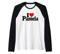 AMO EL NOMBRE DE PAMELA DEL CORAZÓN EN UNA TEE Camiseta Manga Raglan