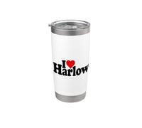 AMO EL NOMBRE DEL CORAZÓN HARLOW EN UNA TEE Vaso térmico de acero inoxidable de doble pared
