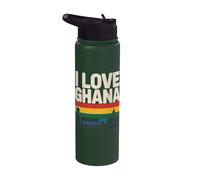 Amo el orgullo de Ghana Patrimonio cultural Stainless Steel Insulated Water Bottle