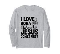 Amo el té Boba Pero Jesús Viene la Primera declaración Manga Larga
