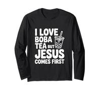 Amo el té Boba Pero Jesús Viene la Primera declaración Manga Larga