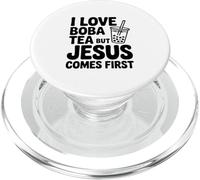 Amo el té Boba Pero Jesús Viene la Primera declaración PopSockets PopGrip para MagSafe