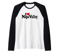 Amo EL Valle DE NAPA del CORAZÓN Camiseta Manga Raglan