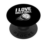 Amo el Voleibol Entusiasta Deporte Pasión PopSockets PopGrip Adhesivo