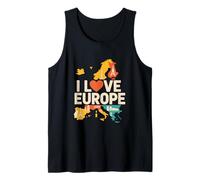 Amo Europa Aventura Wanderlust Camiseta sin Mangas