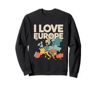 Amo Europa Mapa Amantes Viajes Exploradores Sudadera