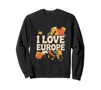 Amo Europa Mapa Aventura Diseño Sudadera