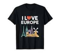 Amo Europa Monumentos arquitectónicos Viajes Camiseta