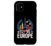Amo Europa Monumentos icónicos Viajes Carcasa para iPhone 11
