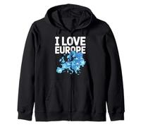 Amo Europa Puzzle Map Aventura Sudadera con Capucha