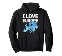 Amo Europa Puzzle Map Aventura Sudadera con Capucha