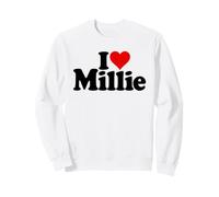 Amo Heart Millie Mildred Nombre EN UNA tee Sudadera