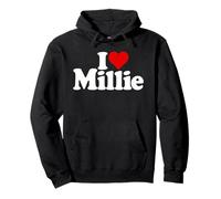 Amo Heart Millie Mildred Nombre EN UNA tee Sudadera con Capucha