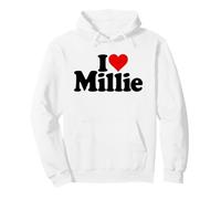Amo Heart Millie Mildred Nombre EN UNA tee Sudadera con Capucha