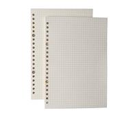 AMO HERMOSO 2 piezas de Recambios de papel Cuadrícula para Cuaderno Espiral A5, Cuadriculado, 80 g/m², 240 Páginas Cuadriculadas, 20 Agujeros