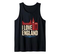 Amo Inglaterra Big Ben Horizonte de Londres Camiseta sin Mangas