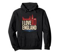Amo Inglaterra Big Ben Horizonte de Londres Sudadera con Capucha