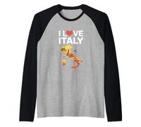 Amo Italia Aventura Viajes Monumentos Camiseta Manga Raglan