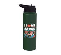 Amo Japón Torii Koi Sakura Monte Fuji Stainless Steel Insulated Water Bottle
