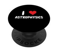 Amo la astrofísica Corazón Estrellas Galaxia Física Ciencia Espacio PopSockets PopGrip Adhesivo