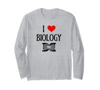 Amo la biología I Corazón Biología Científico Amante de Las Ciencias de Manga Larga