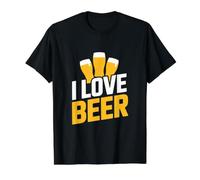 Amo la Cerveza Diversión Amantes de la Cerveza Unite Camiseta gráfica económica, Hombre, Negro, L