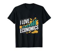 Amo la economía Dinero Crecimiento Pasión Camiseta gráfica económica