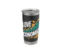 Amo la economía Dinero Crecimiento Pasión Vaso térmico de acero inoxidable de doble pared