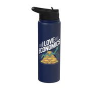 Amo la economía Entusiasta del crecimiento del dinero Stainless Steel Insulated Water Bottle