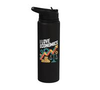 Amo la economía Entusiasta del crecimiento financiero Stainless Steel Insulated Water Bottle