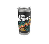Amo la economía Entusiasta del crecimiento financiero Vaso térmico de acero inoxidable de doble pared