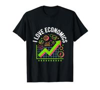Amo la economía Mercado Financiero Gráfico Entusiasta Camiseta gráfica económica