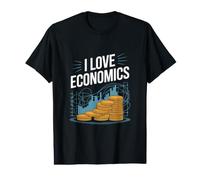 Amo la Economía Pasión por el Conocimiento Camiseta gráfica económica