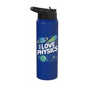 Amo la Física Universo Átomos Planetas Stainless Steel Insulated Water Bottle