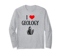 Amo la geología I Corazón Geología Científico Amante de la Ciencia Manga Larga