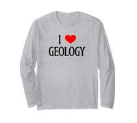 Amo la geología I Corazón Geología Científico Amante de la Ciencia Manga Larga