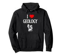 Amo la geología I Corazón Geología Científico Amante de la Ciencia Sudadera con Capucha