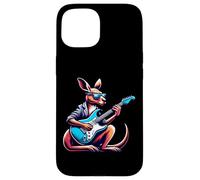 Amo La Guitarra Eléctrica Canguro Rockero Carcasa para iPhone 15