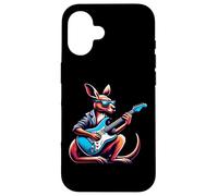 Amo La Guitarra Eléctrica Canguro Rockero Carcasa para iPhone 16