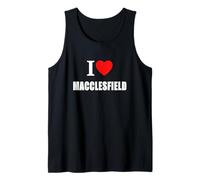 Amo la Memoria de Recuerdo de Macclesfield. Nacido y Criado Camiseta sin Mangas