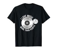 Amo la música más Que la Gente Amante de la música Divertida Camiseta