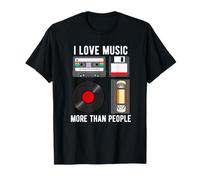 Amo la música más Que la Gente Amante de la música Divertida Camiseta