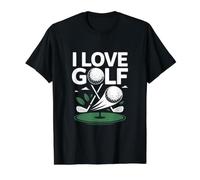 Amo la pasión del Golfista Aficionado al Golf Camiseta gráfica económica, Hombre, Negro, S