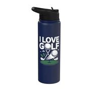 Amo la pasión del golfista aficionado al golf Stainless Steel Insulated Water Bottle