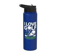 Amo la pasión del golfista aficionado al golf Stainless Steel Insulated Water Bottle