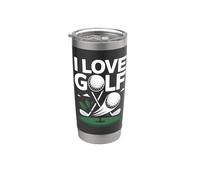 Amo la pasión del golfista aficionado al golf Vaso térmico de acero inoxidable de doble pared